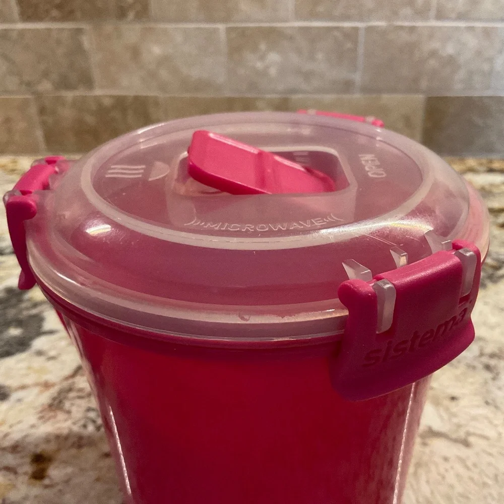 Sistema Pink Handled Microwave Mug